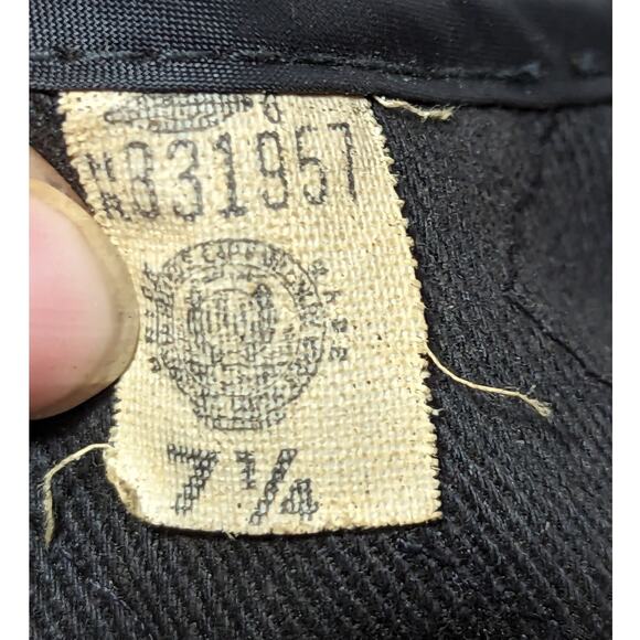 Vintage Men's United Hatters Cap Millinery Workers Hat Leather Knit Size 71/4 - Picture 6 of 7